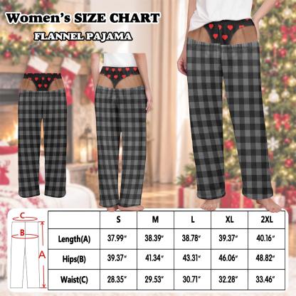 Personalized Fake Butt Prank Pajama Pants, Funny Custom Underwear Print Lounge Pants, Novelty Christmas Gag Gift