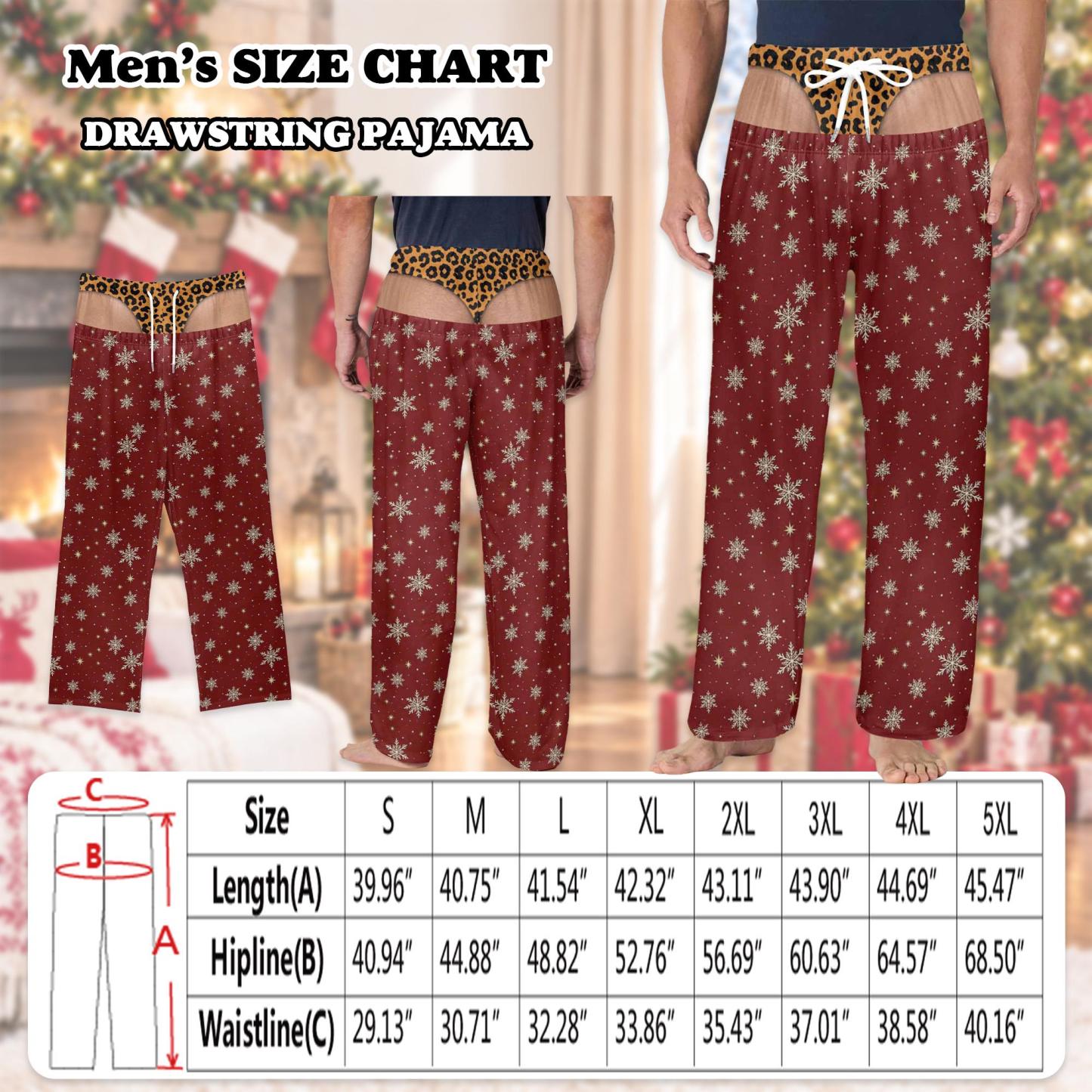 Personalized Fake Butt Prank Pajama Pants, Funny Custom Underwear Print Lounge Pants, Novelty Christmas Gag Gift