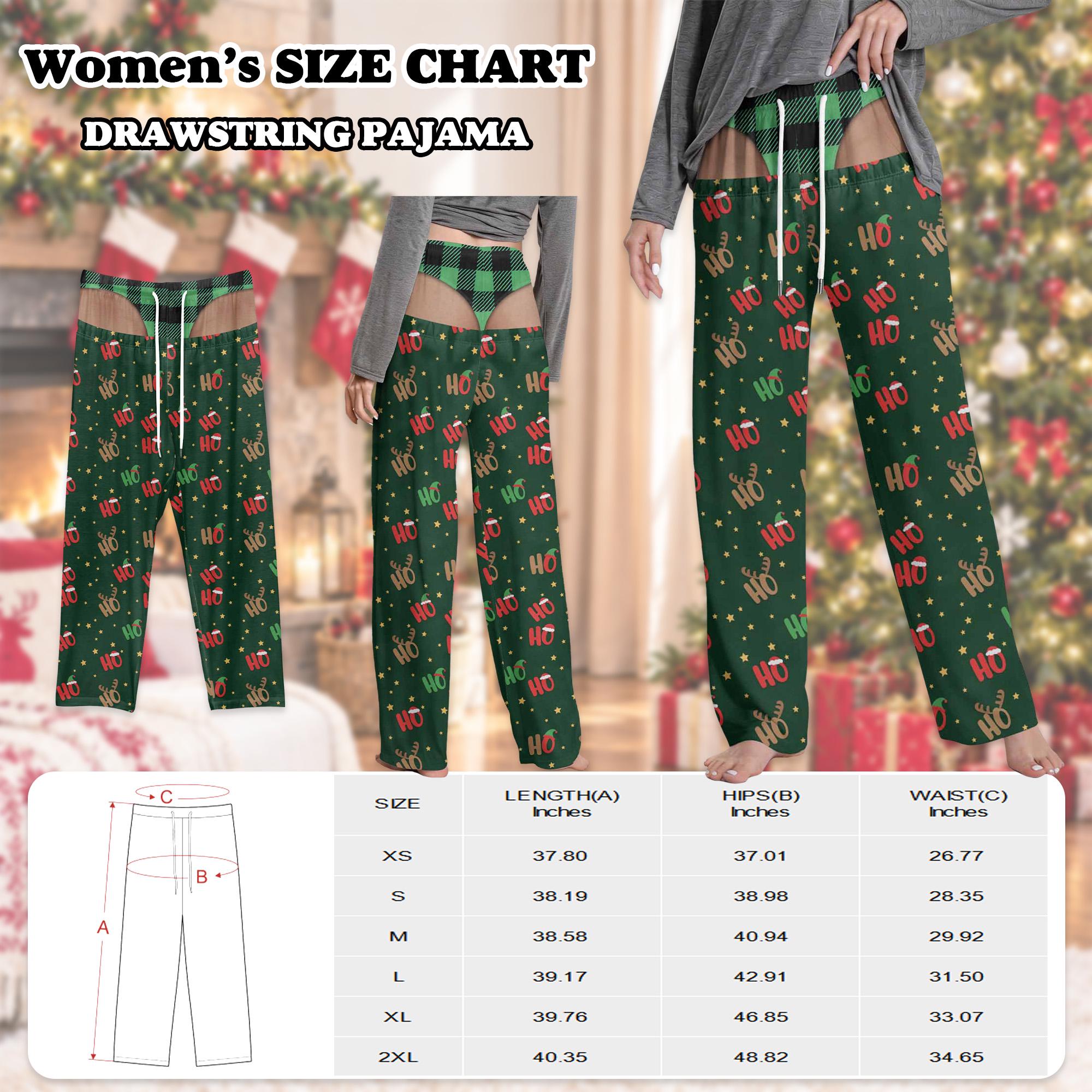 Personalized Fake Butt Prank Pajama Pants, Funny Custom Underwear Print Lounge Pants, Novelty Christmas Gag Gift