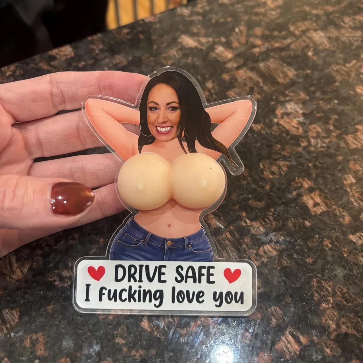 Personalized Photo Squishy Car Vent Clip, Custom Couple Car Accessory