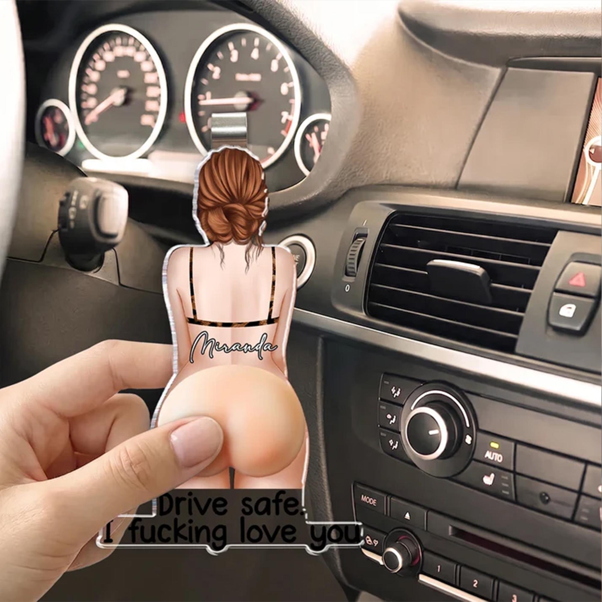 Personalized Funny Car Visor Clip, Romantic Anniversary Gift for Husband or Boyfriend