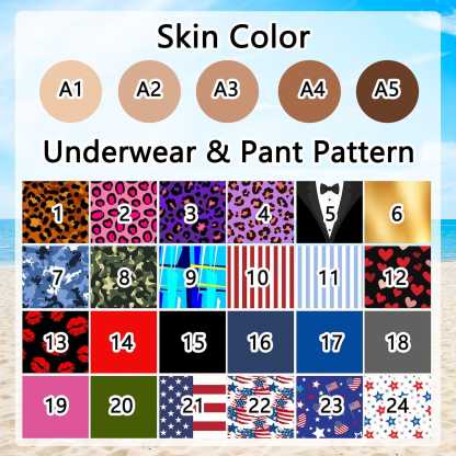 Funny Fake Butt Pajama Pants, Custom Prank Underwear Print Lounge Pants, Novelty Gag Gift for Men and Women