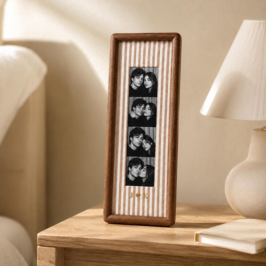 Personalized Photo Strip Frame – Custom Photo Booth Keepsake for Couples