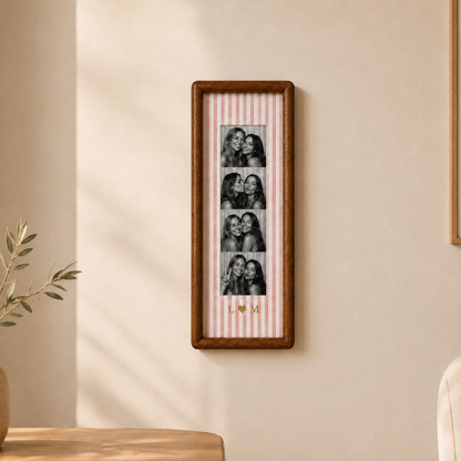 Personalized Photo Strip Frame – Custom Photo Booth Keepsake for Couples