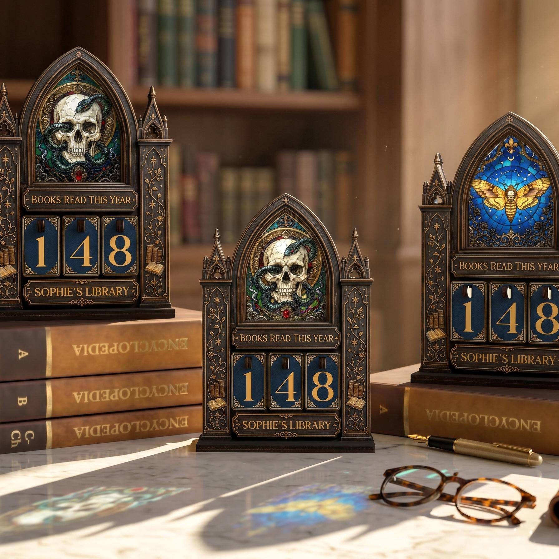Gothic Book Tracker architectural design details