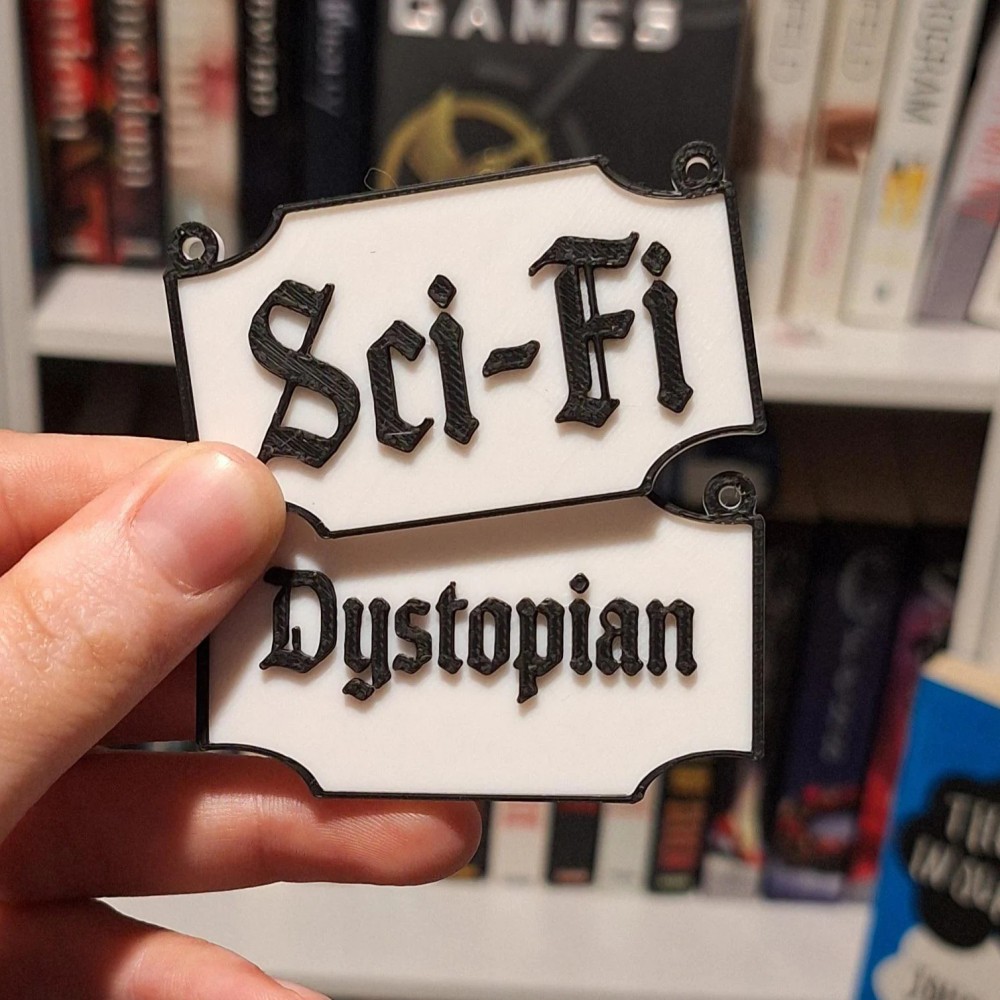 Personalized Bookshelf Genre Sign, Custom Home Library Decor, Book Nook Shelf Divider