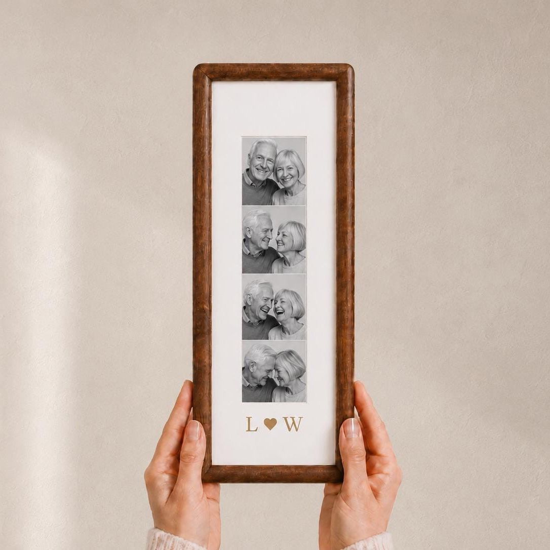 Personalized Couple Photo Strip Frame – Custom Memory Keepsake