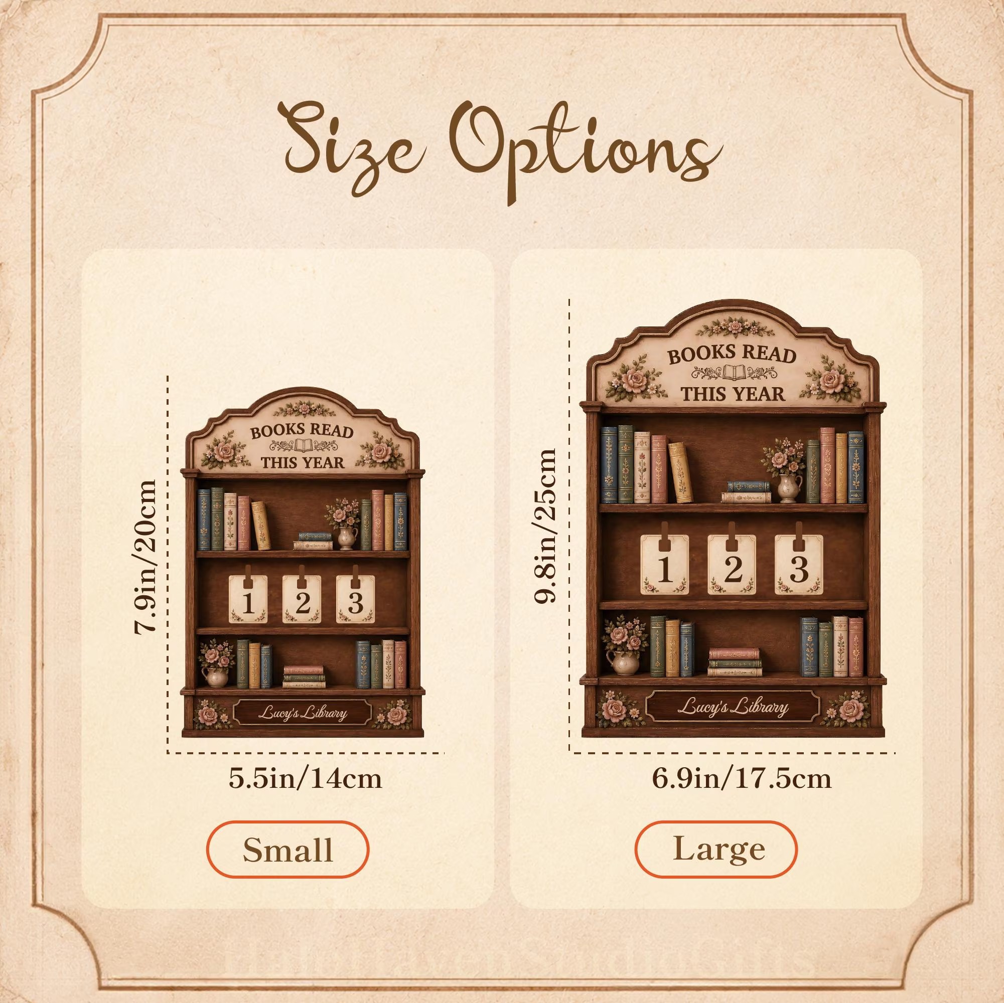 Personalized Wooden Book Tracker, Books Read This Year Counter, Custom Reading Nook Decor