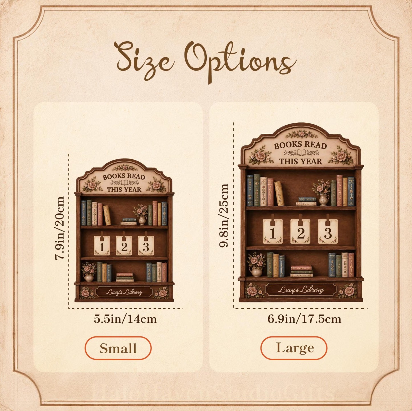 Personalized Wooden Book Tracker, Books Read This Year Counter, Custom Reading Nook Decor