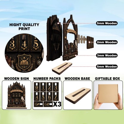 Personalized Gothic Book Tracker, Books Read This Year Counter, Dark Academia Library Decor