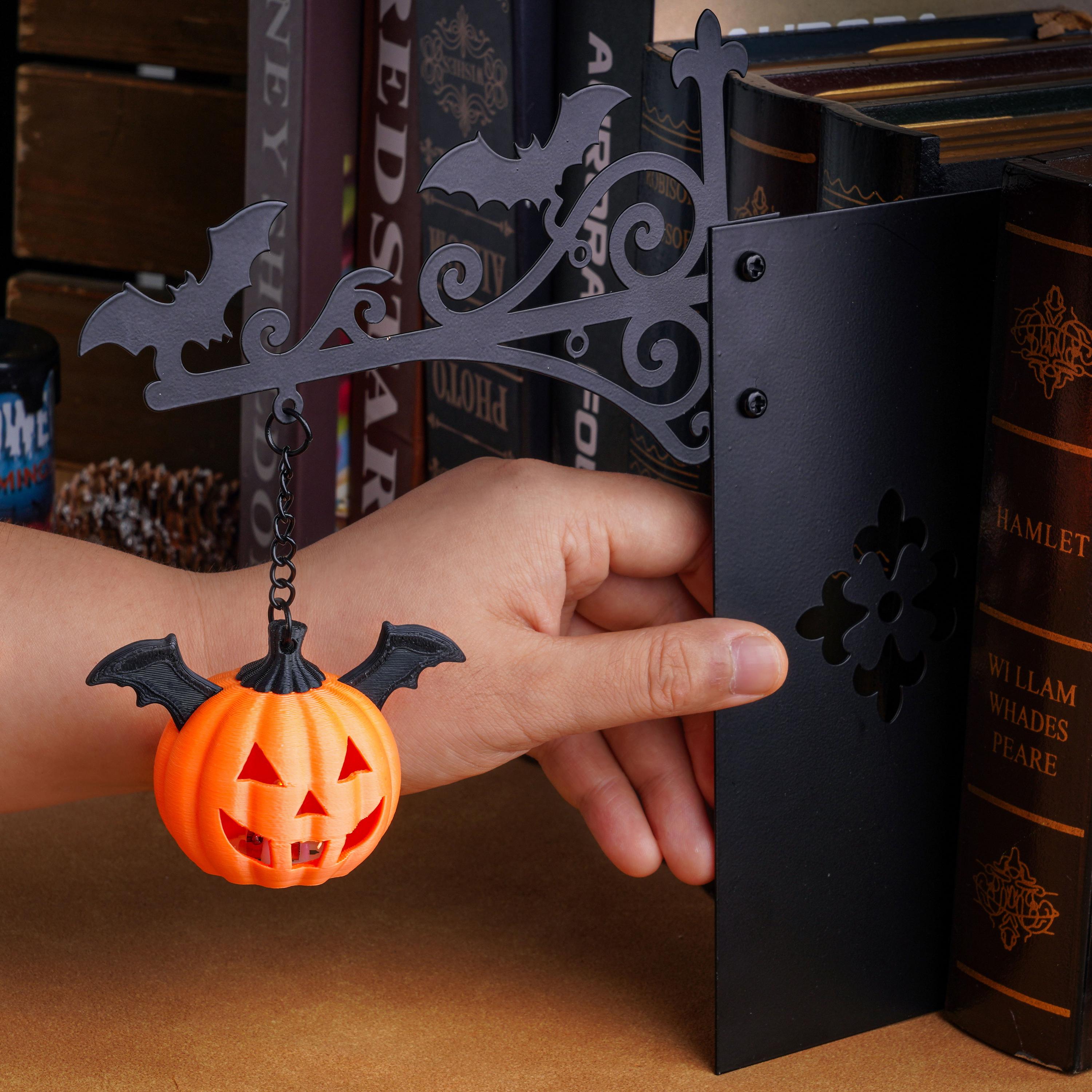 Halloween Ghost Bookshelf Lantern, Hanging Ghost Bookend & Spooky Book Nook Decor