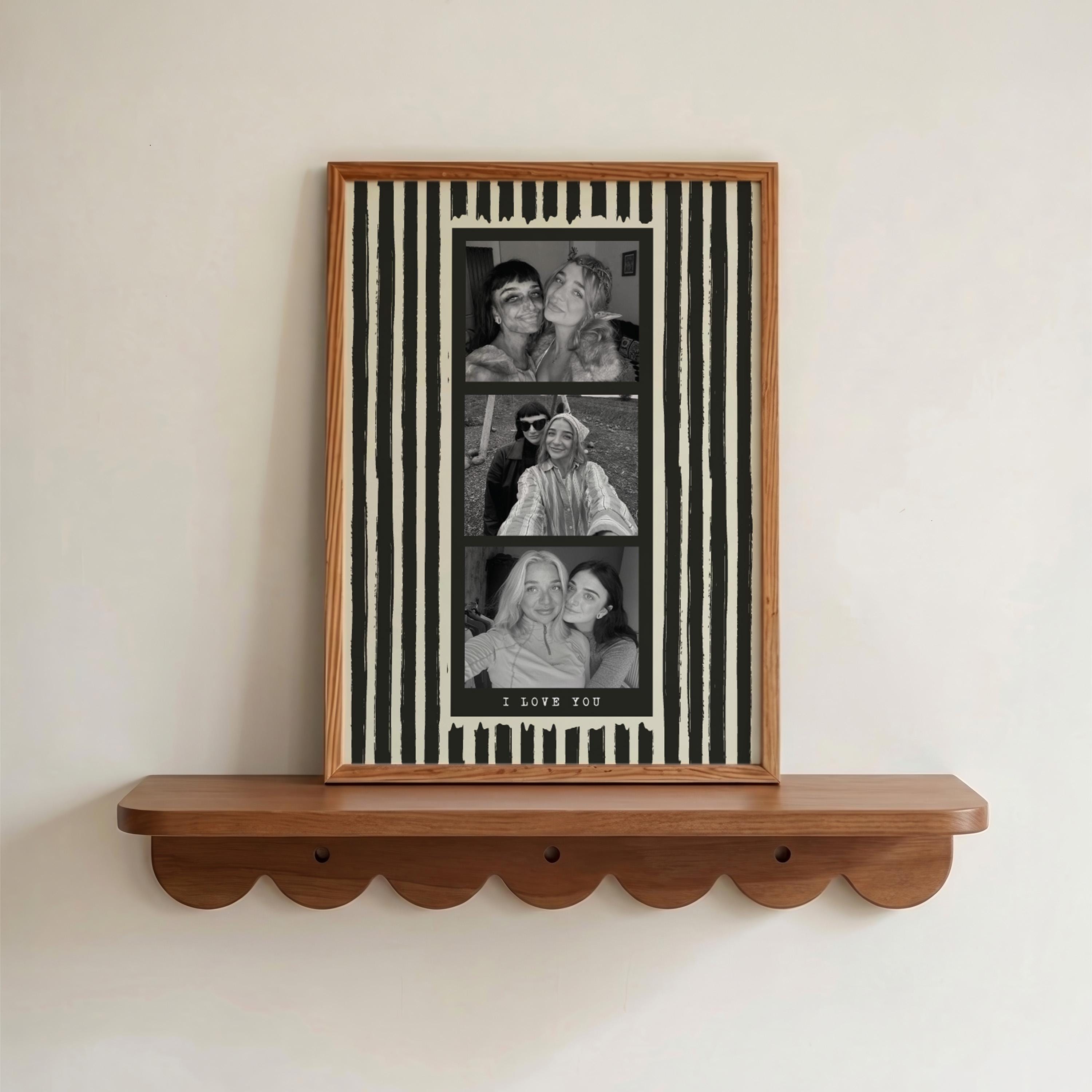 Personalized Photo Strip Print, Custom Photo Booth Print, Anniversary Gift for Couples, Best Friend Gift, Birthday Keepsake