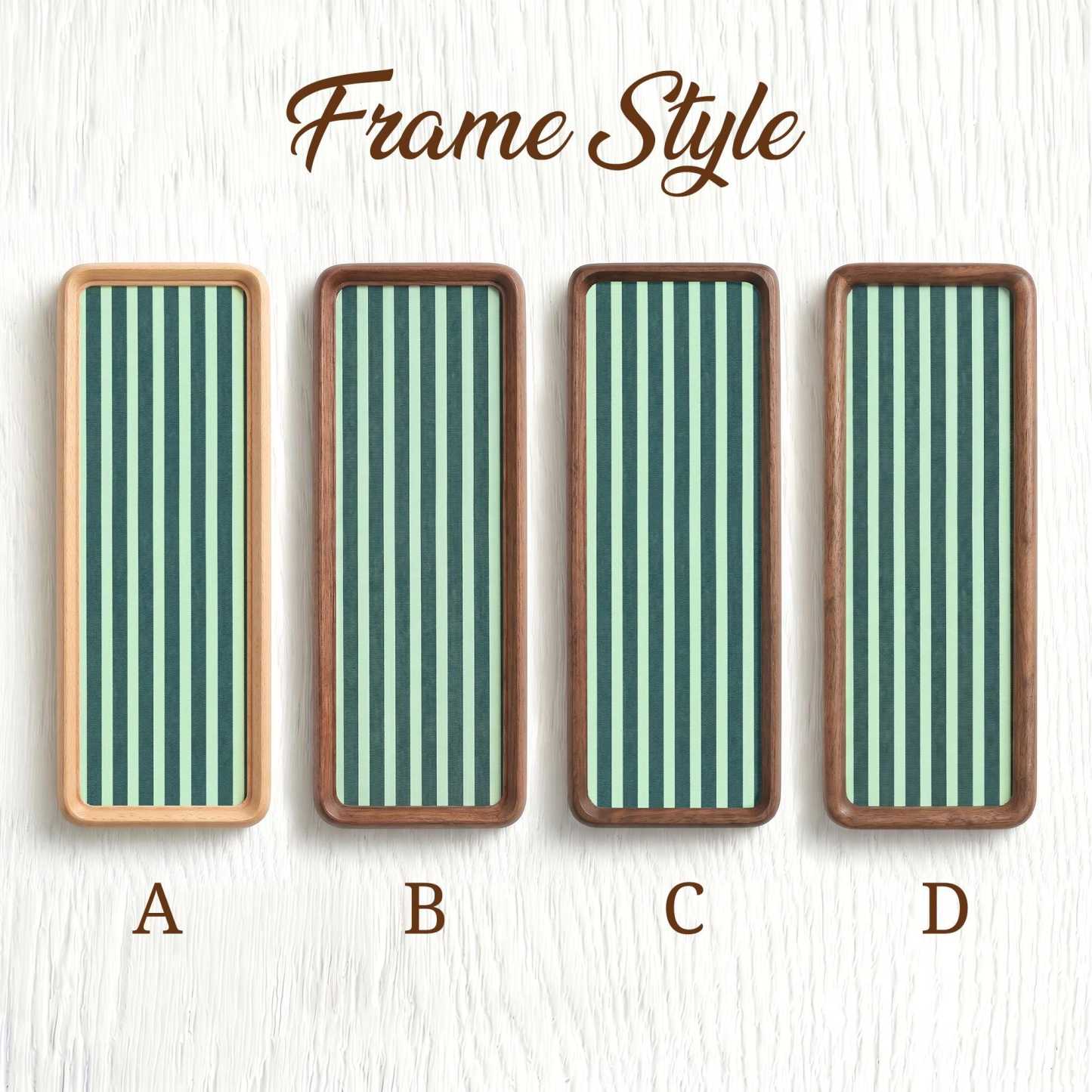 Personalized Photo Strip Frame, Fabric Mat Solid Wood Frame, Optional Photo Print