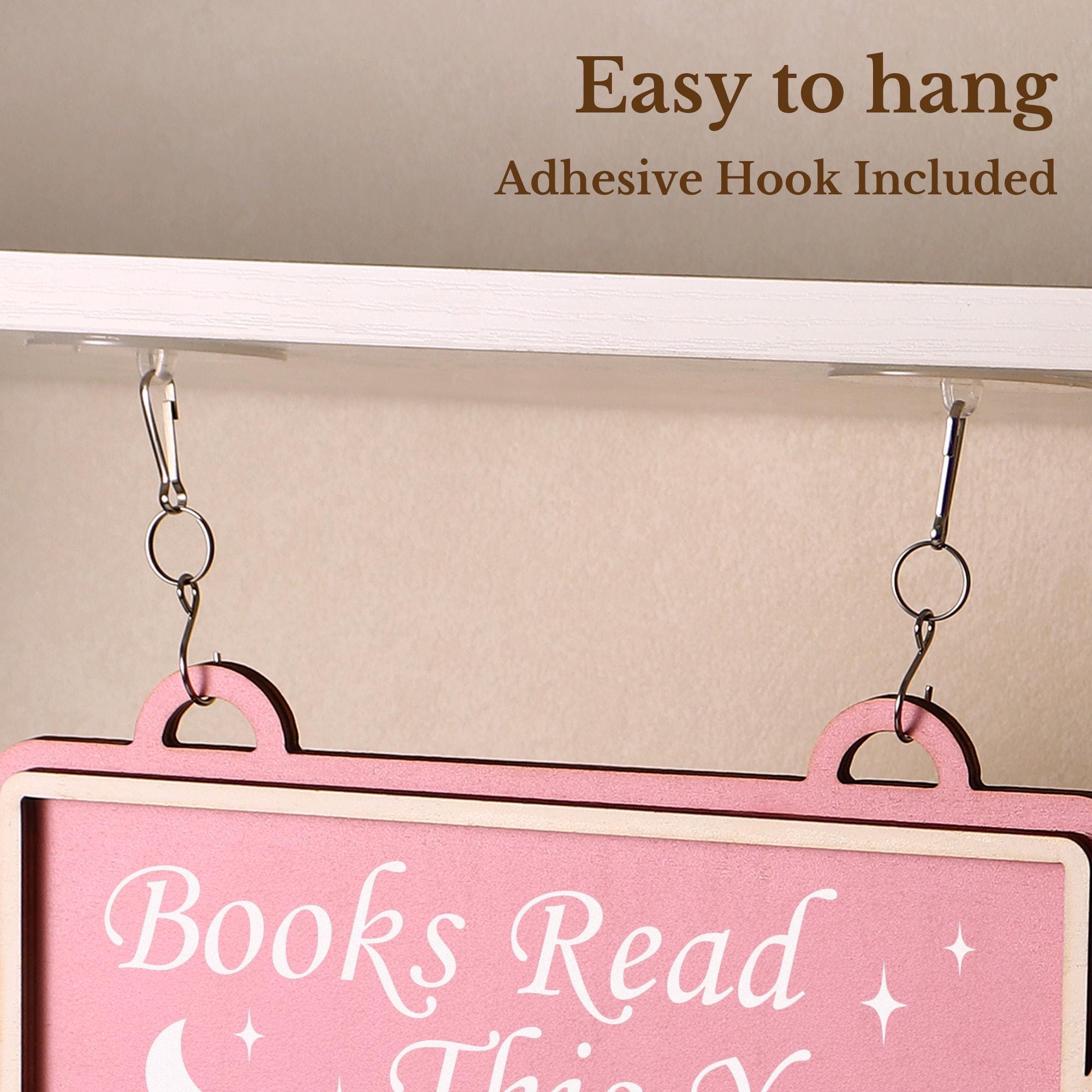 Personalized Book Tracker, Books Read This Year Counter, Custom Bookshelf Decor
