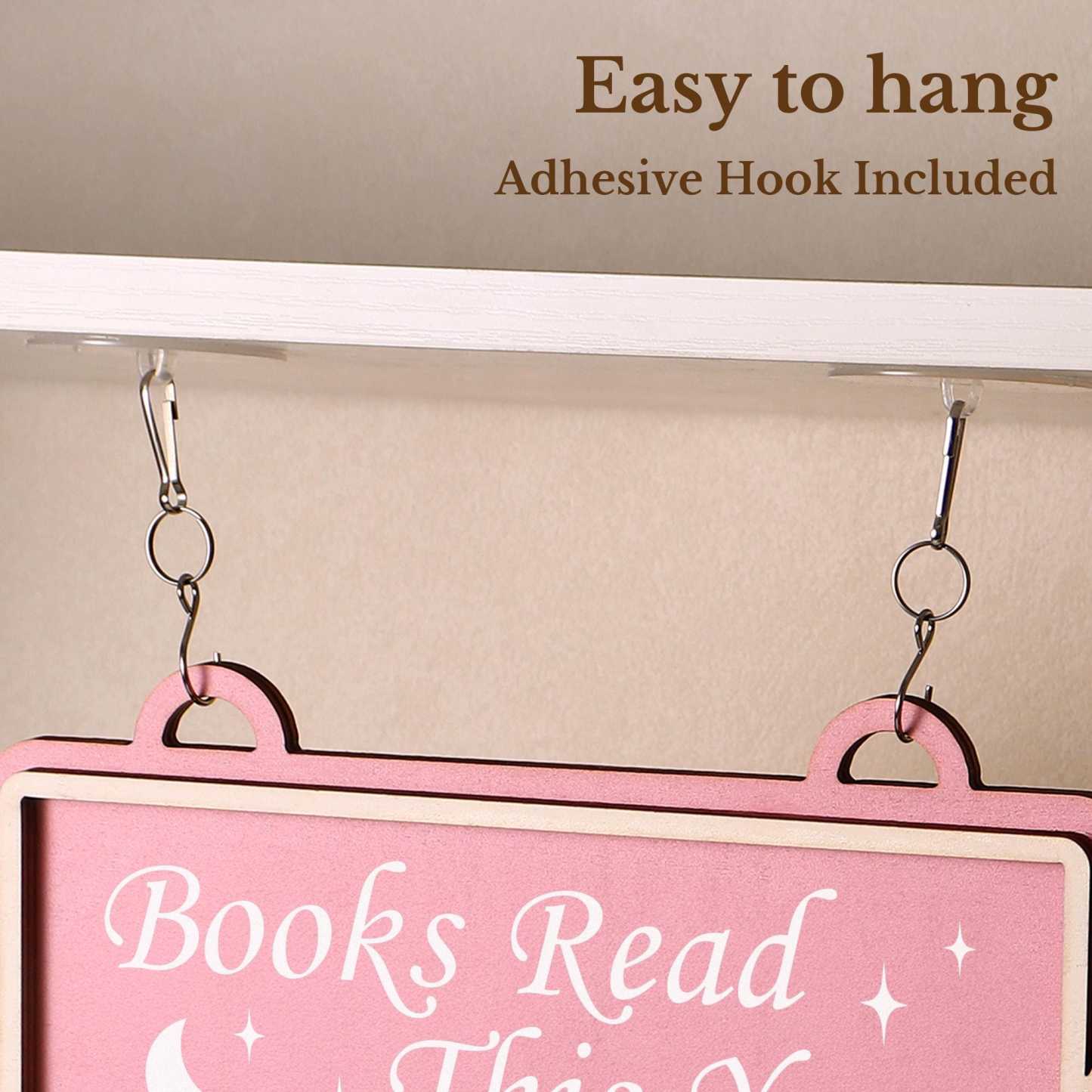Personalized Book Tracker, Books Read This Year Counter, Custom Bookshelf Decor