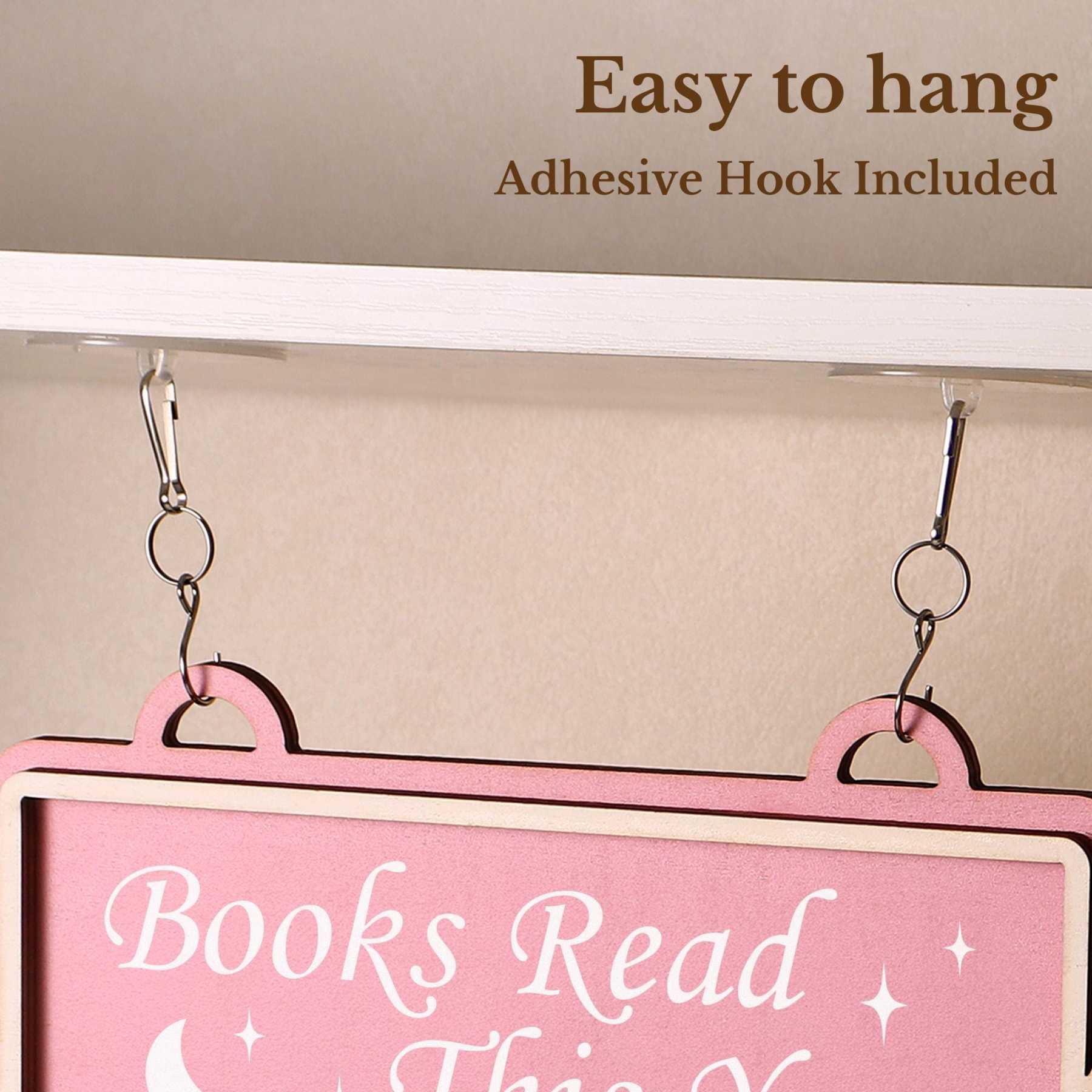 Personalized Book Tracker, Books Read This Year Counter, Custom Bookshelf Decor