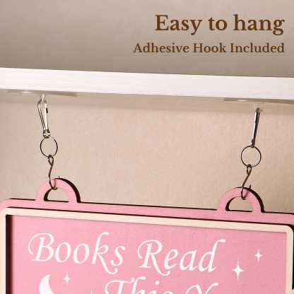 Personalized Book Tracker, Books Read This Year Counter, Custom Bookshelf Decor