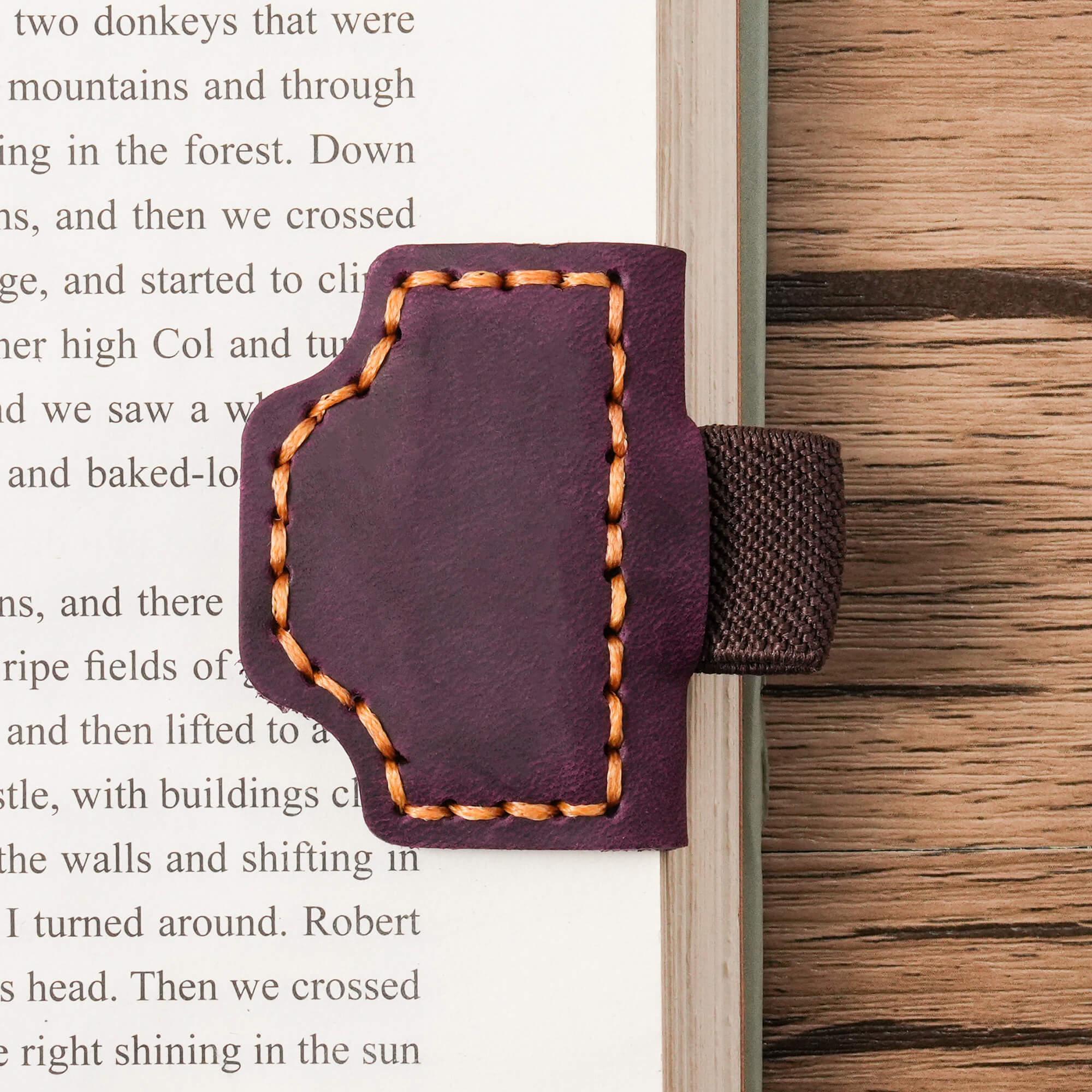 [Copy]Personalized Magnetic Leather Pen Holder, Custom Engraved Bookmark, Gift for Book Lovers
