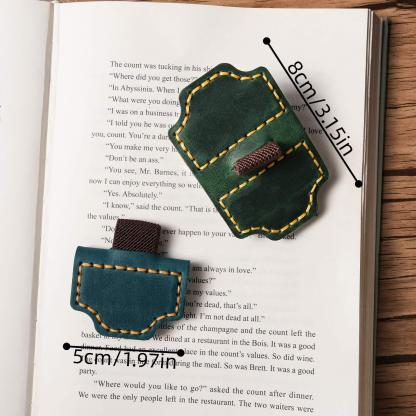 [Copy]Personalized Magnetic Leather Pen Holder, Custom Engraved Bookmark, Gift for Book Lovers
