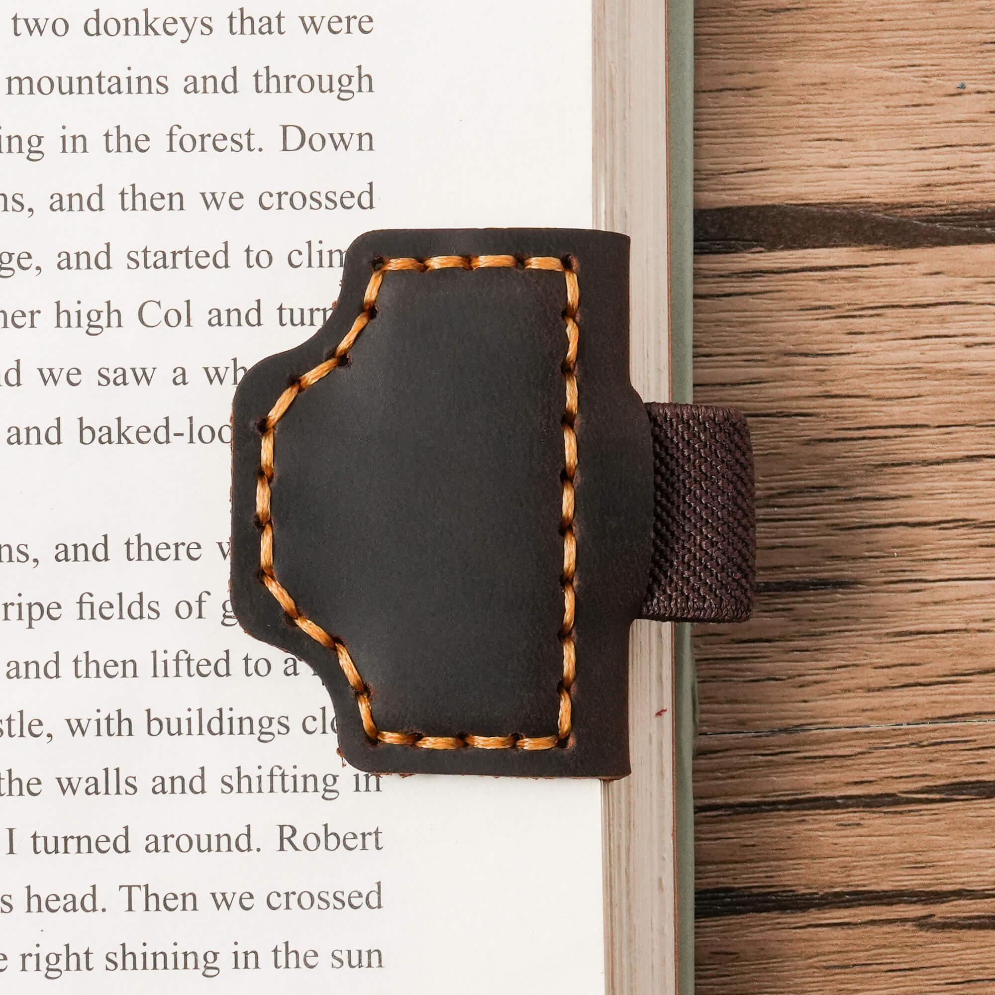 [Copy]Personalized Magnetic Leather Pen Holder, Custom Engraved Bookmark, Gift for Book Lovers