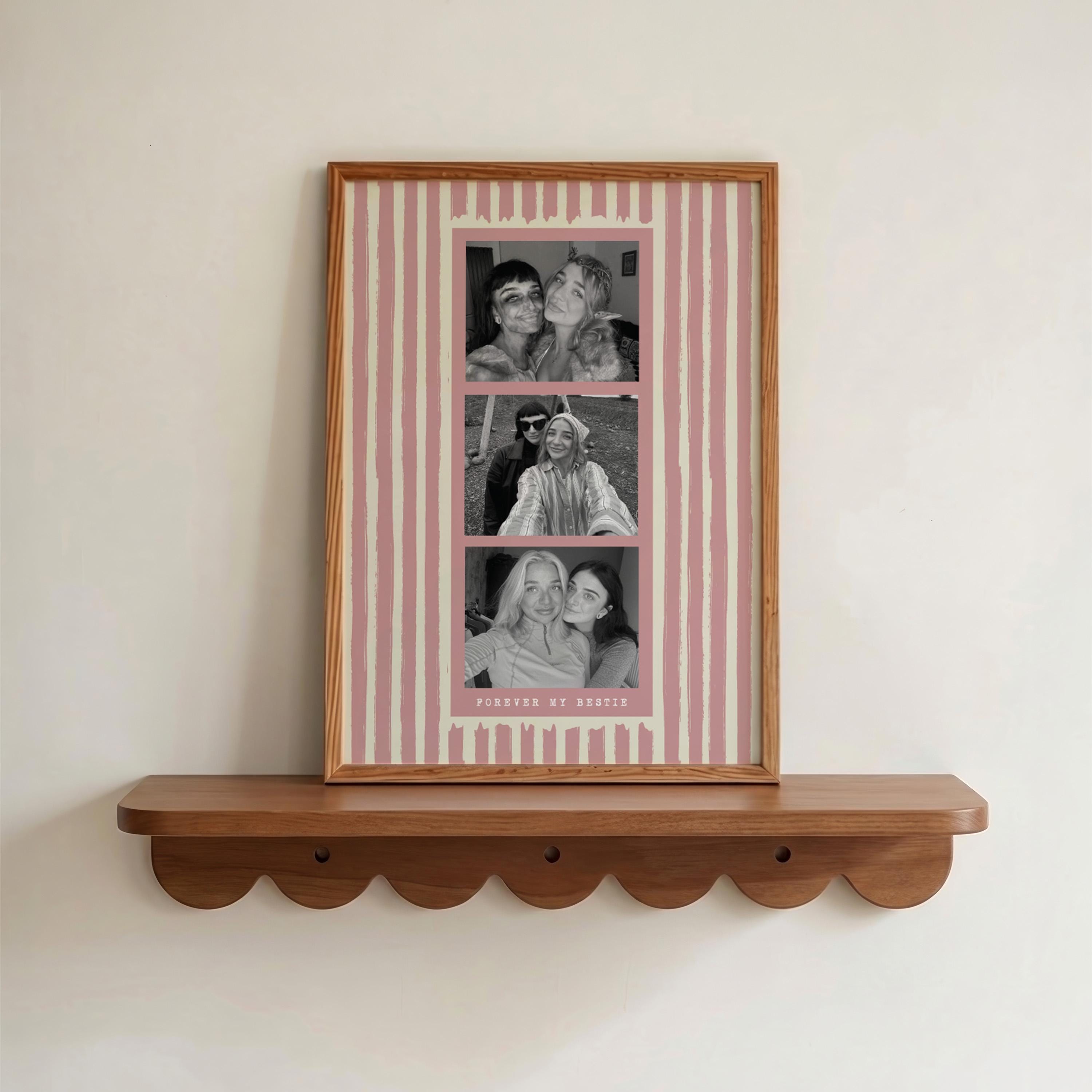 Personalized Photo Strip Print, Custom Photo Booth Print, Anniversary Gift for Couples, Best Friend Gift, Birthday Keepsake