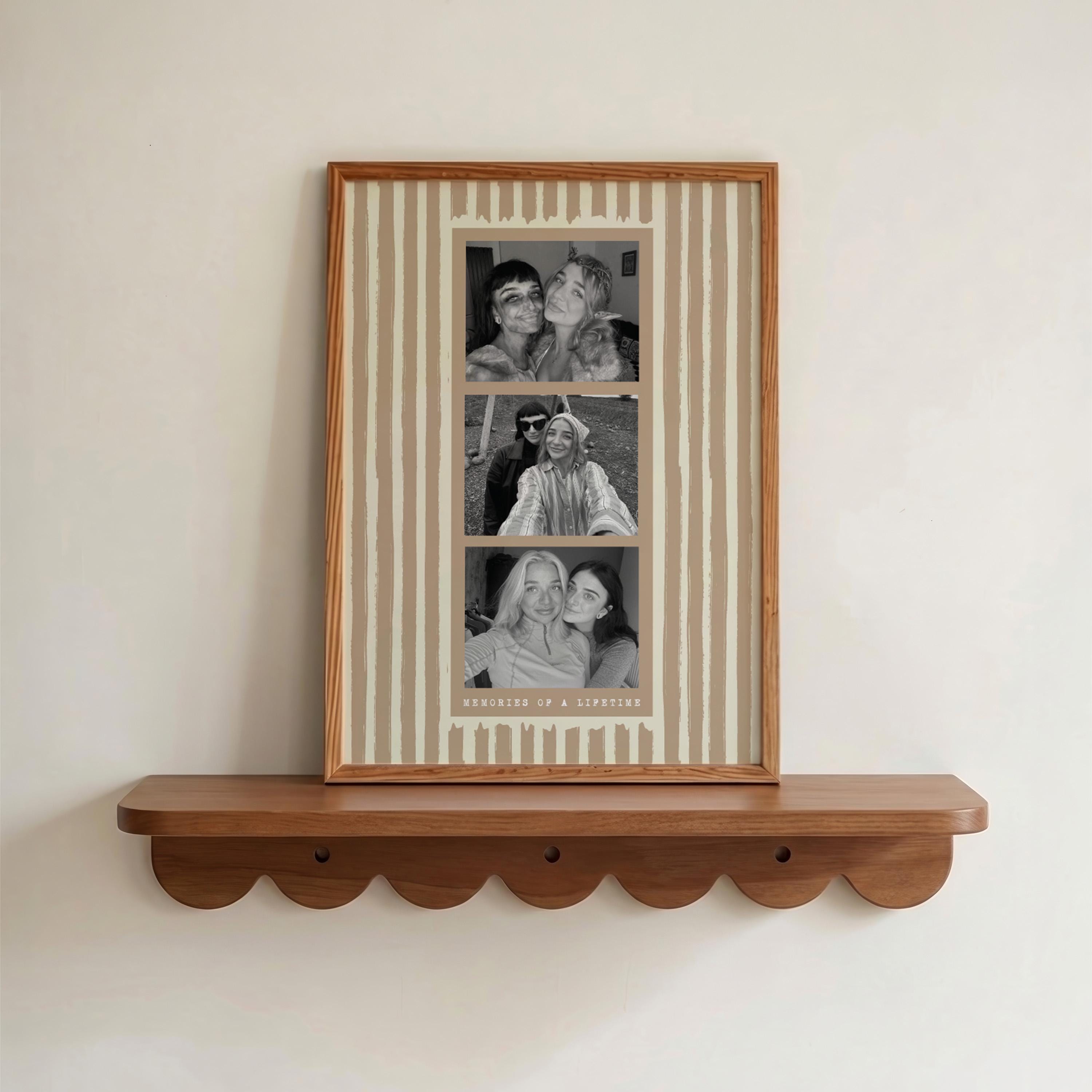 Custom photo strip print with personalized details