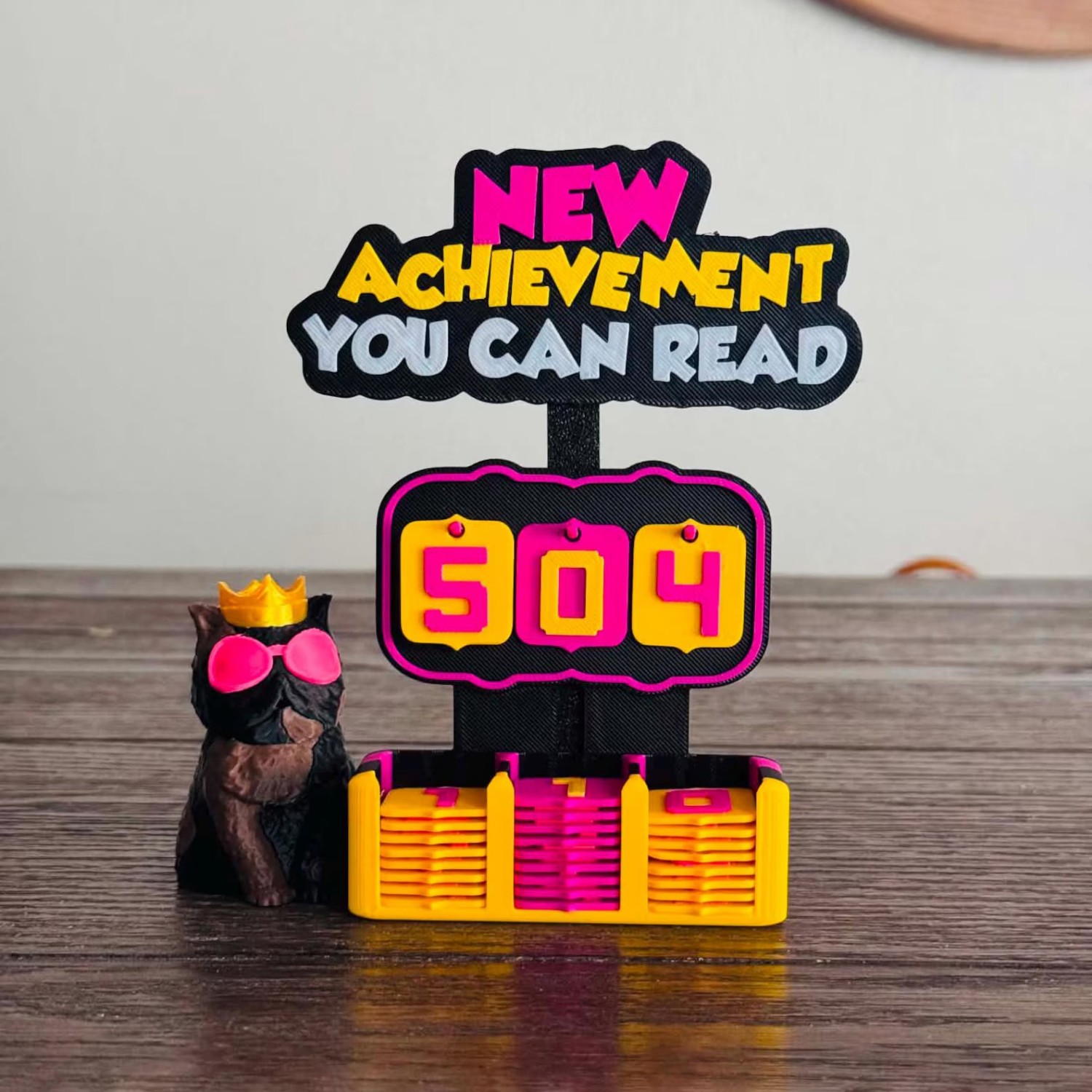 Princess Cat Book Tracker, Books Read This Year Counter, Cute Reading Decor for Book Lovers