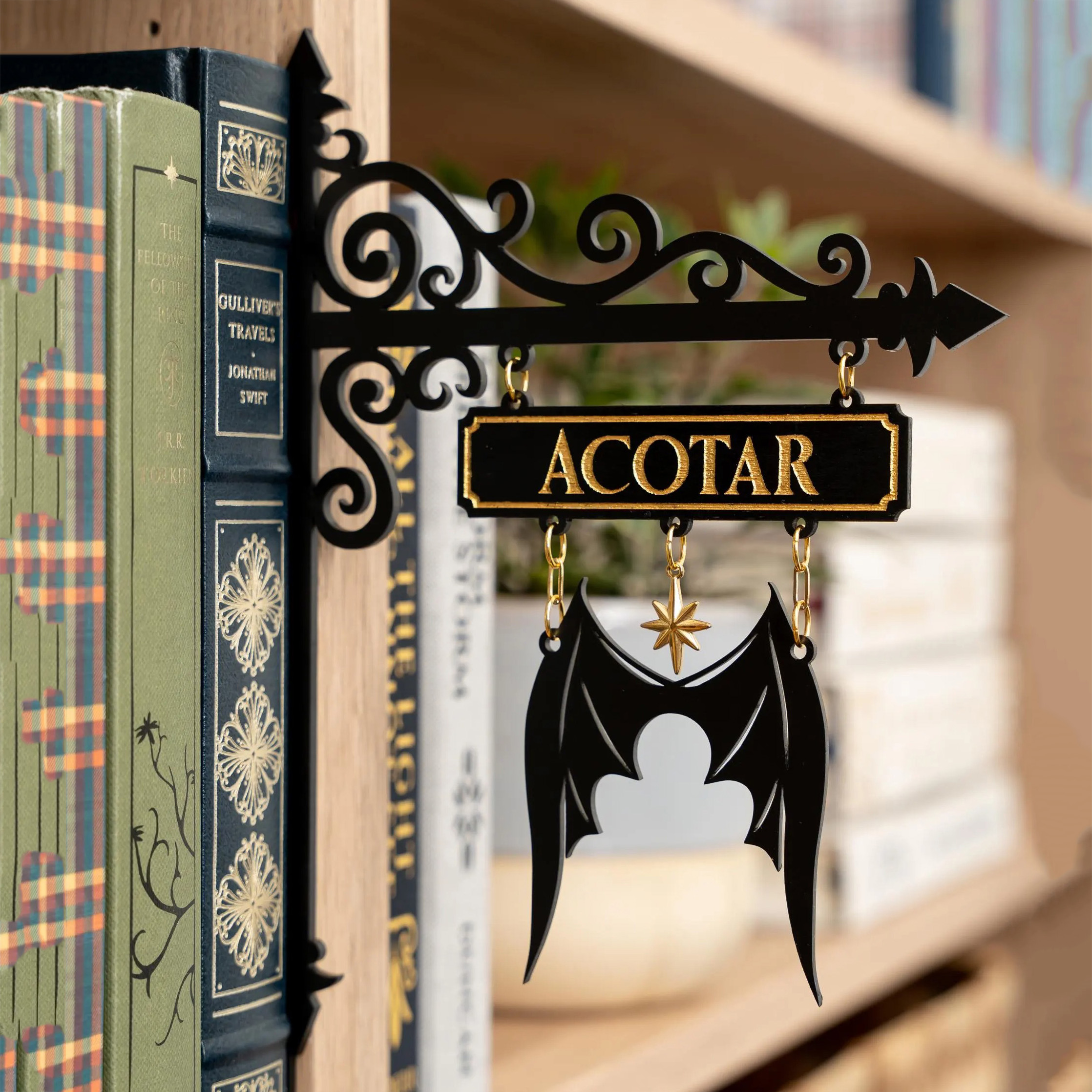 Personalized Fantasy Tavern Sign, Custom Bookshelf Decor, Night Court-Inspired Book Nook Sign, Gift for Fantasy Readers