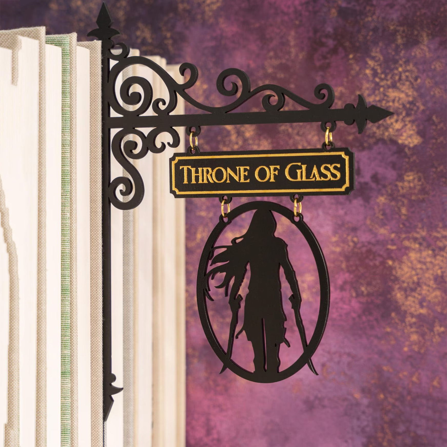 Personalized Fiction Bookshelf Tavern Sign, Custom Book Nook Divider, Ornate Library Decor, Book Lover Gift