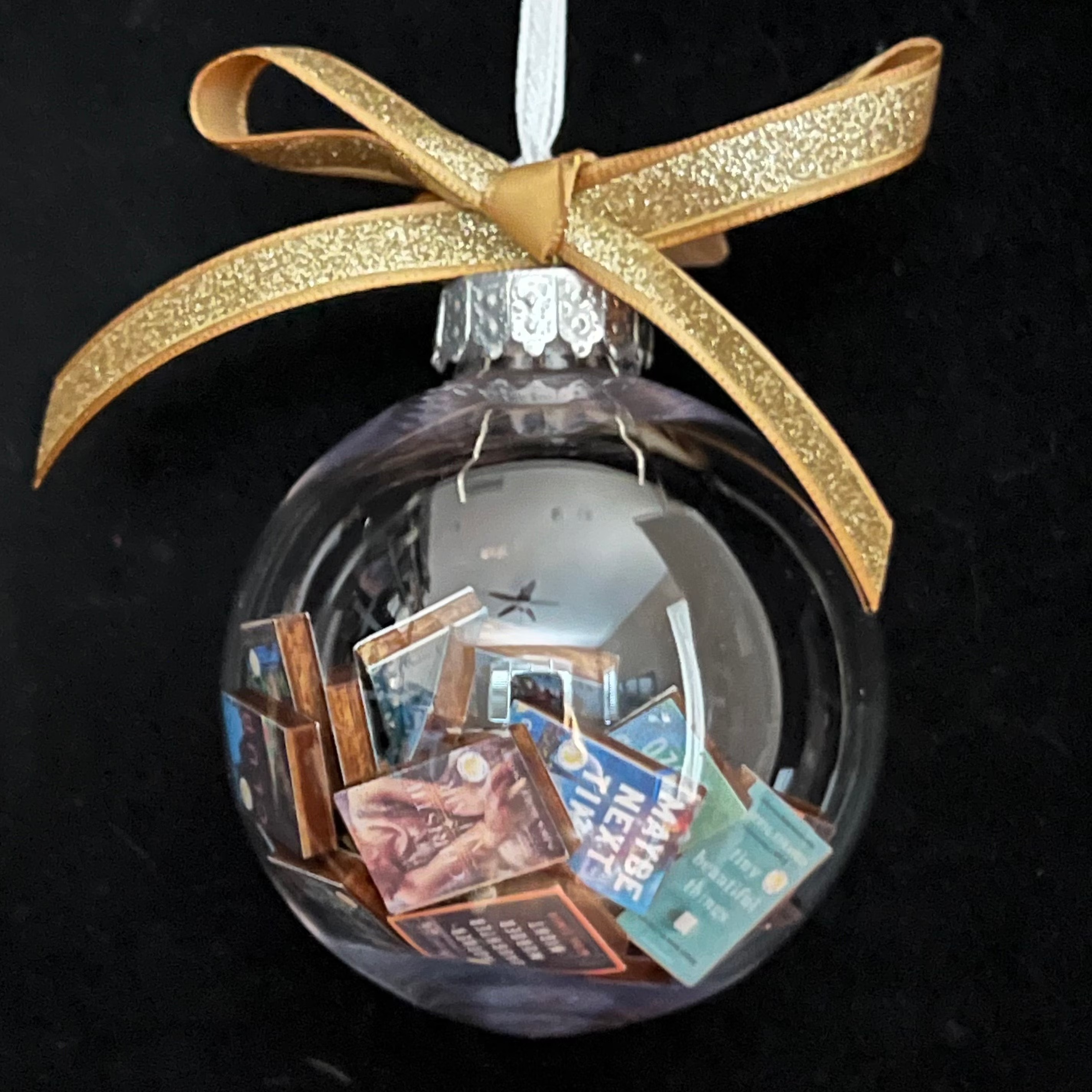 Personalized Year of Books Christmas Ornament, Custom Book Lover Keepsake