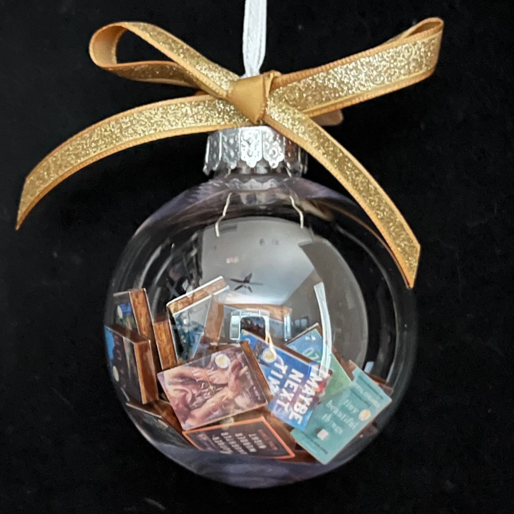 Personalized Year of Books Christmas Ornament, Custom Book Lover Keepsake