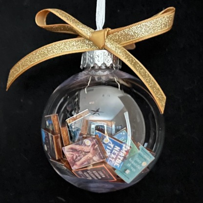 Personalized Year of Books Christmas Ornament, Custom Book Lover Keepsake