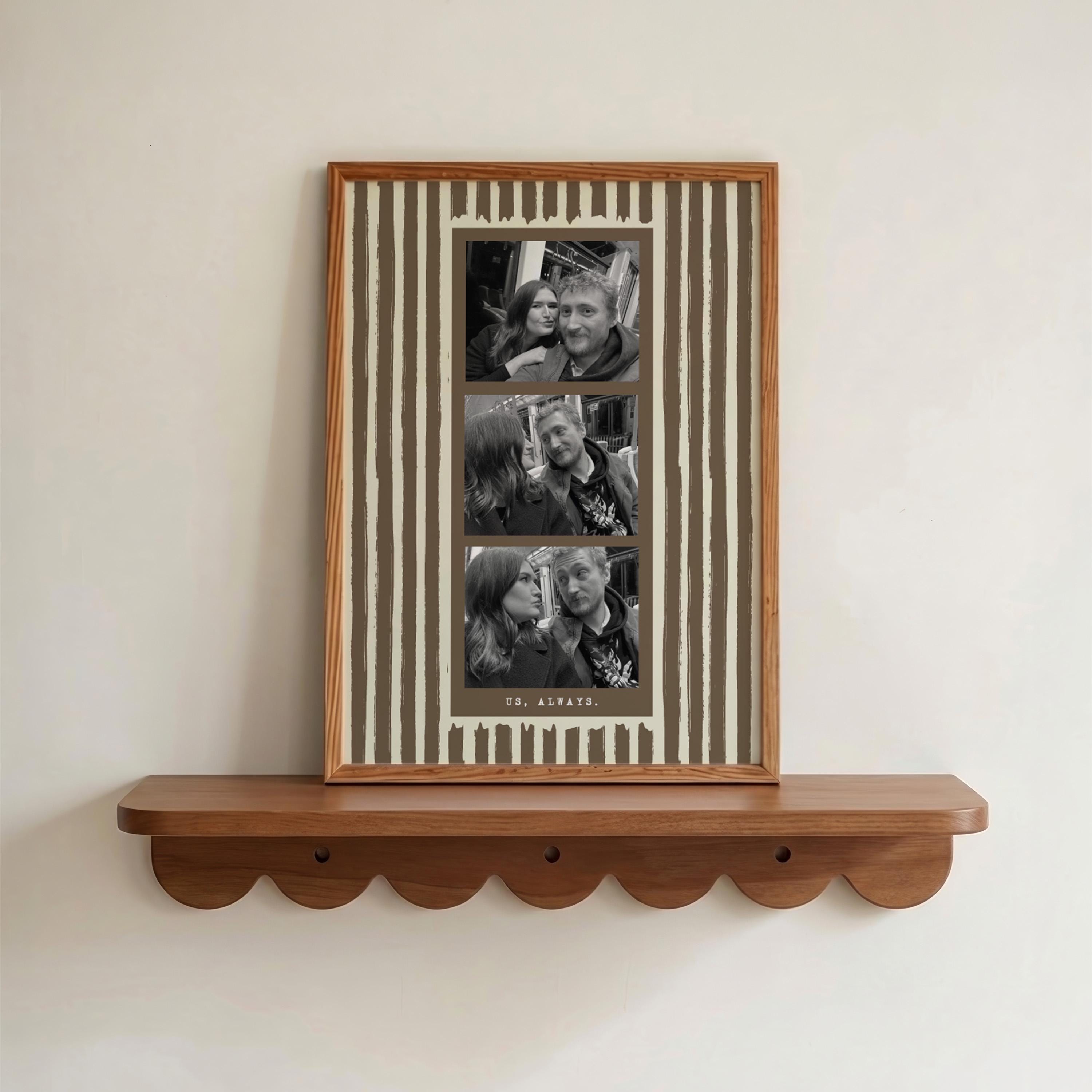 Personalized Photo Strip Print, Custom Photo Booth Print, Anniversary Gift for Couples, Best Friend Gift, Birthday Keepsake