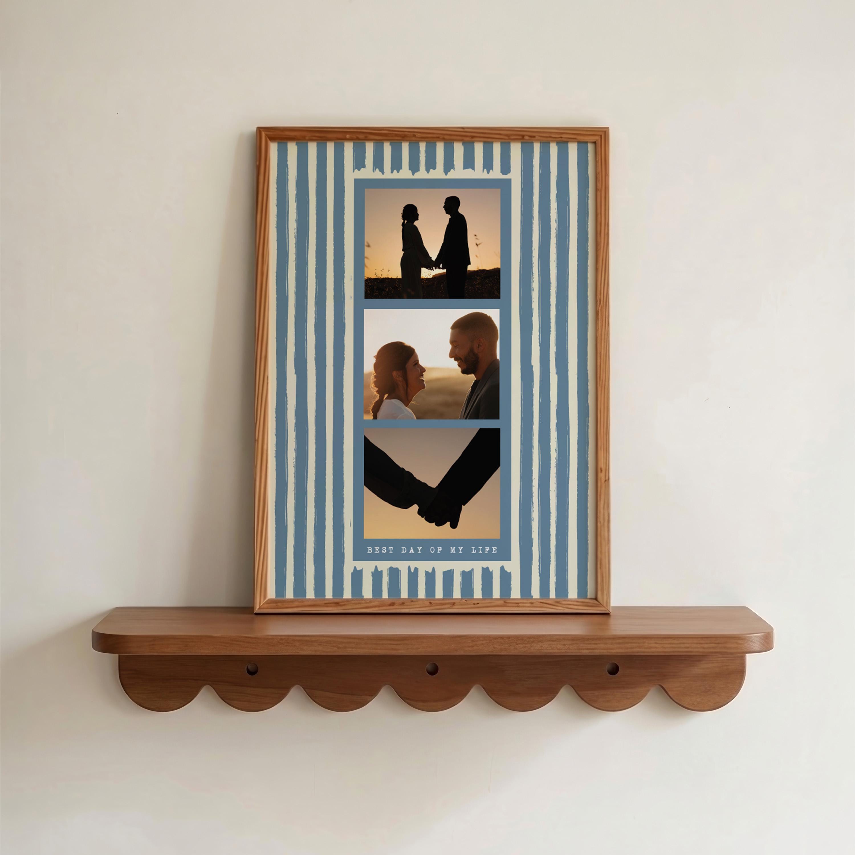 Personalized photo strip print featuring favorite memories