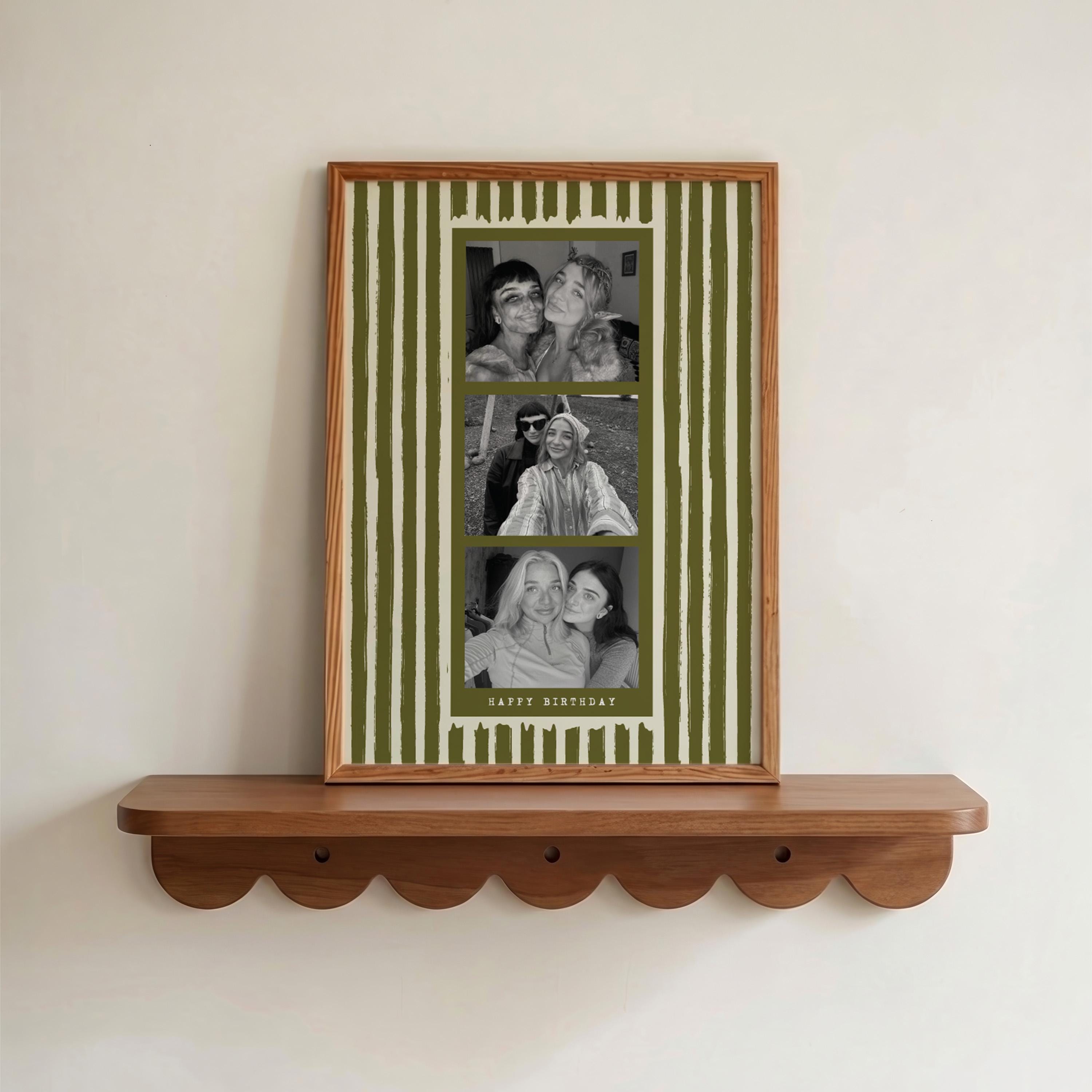 Personalized Photo Strip Print, Custom Photo Booth Print, Anniversary Gift for Couples, Best Friend Gift, Birthday Keepsake