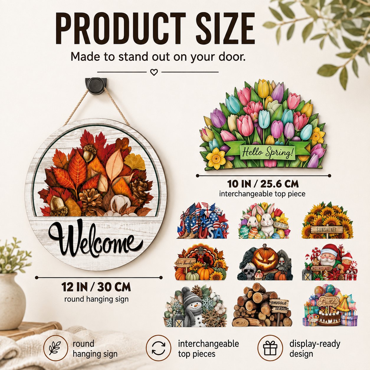 🔥Halloween Sale 50% OFF✨ Refresh Your Door All Year — 16 Designs