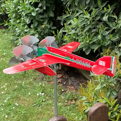 SM 79 Sparviero Aircraft Garden Art Decor