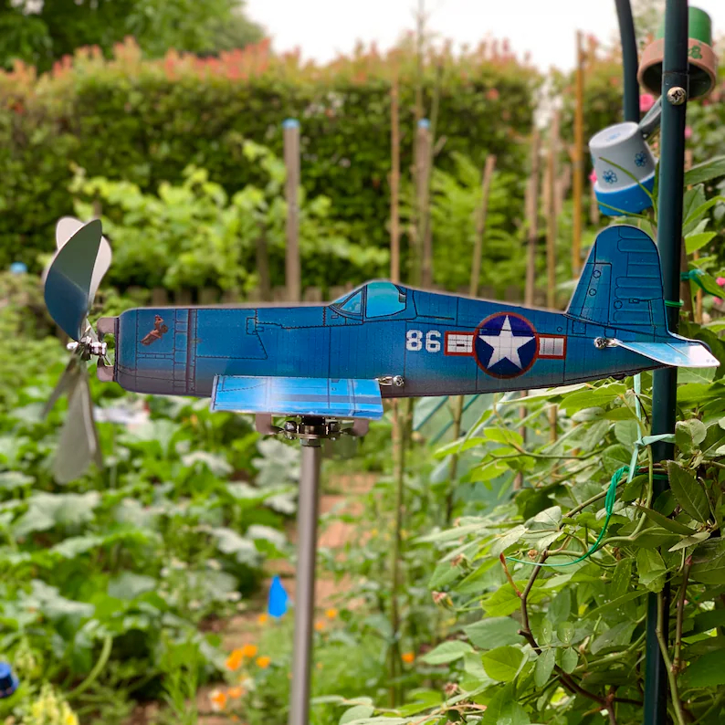 Corsair F4U Aircraft Garden Art Decor