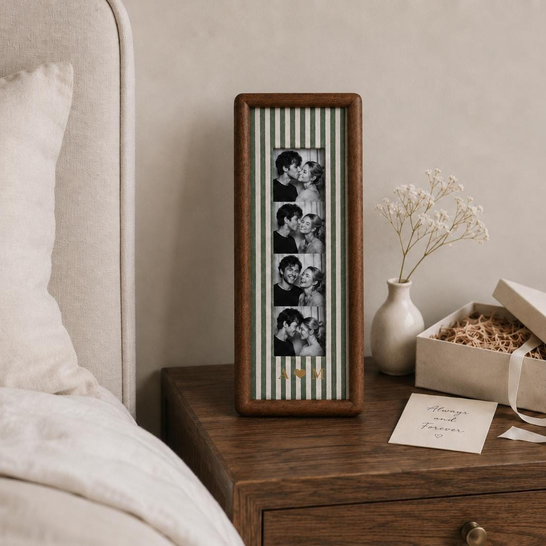 Personalized Photo Strip Frame – Custom Couple Keepsake & Wall Decor