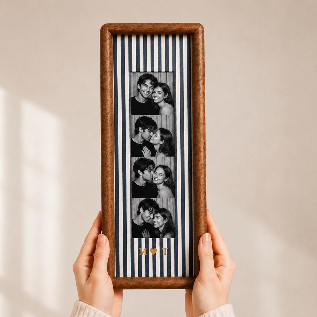Personalized Photo Strip Frame – Custom Couple Keepsake & Wall Decor