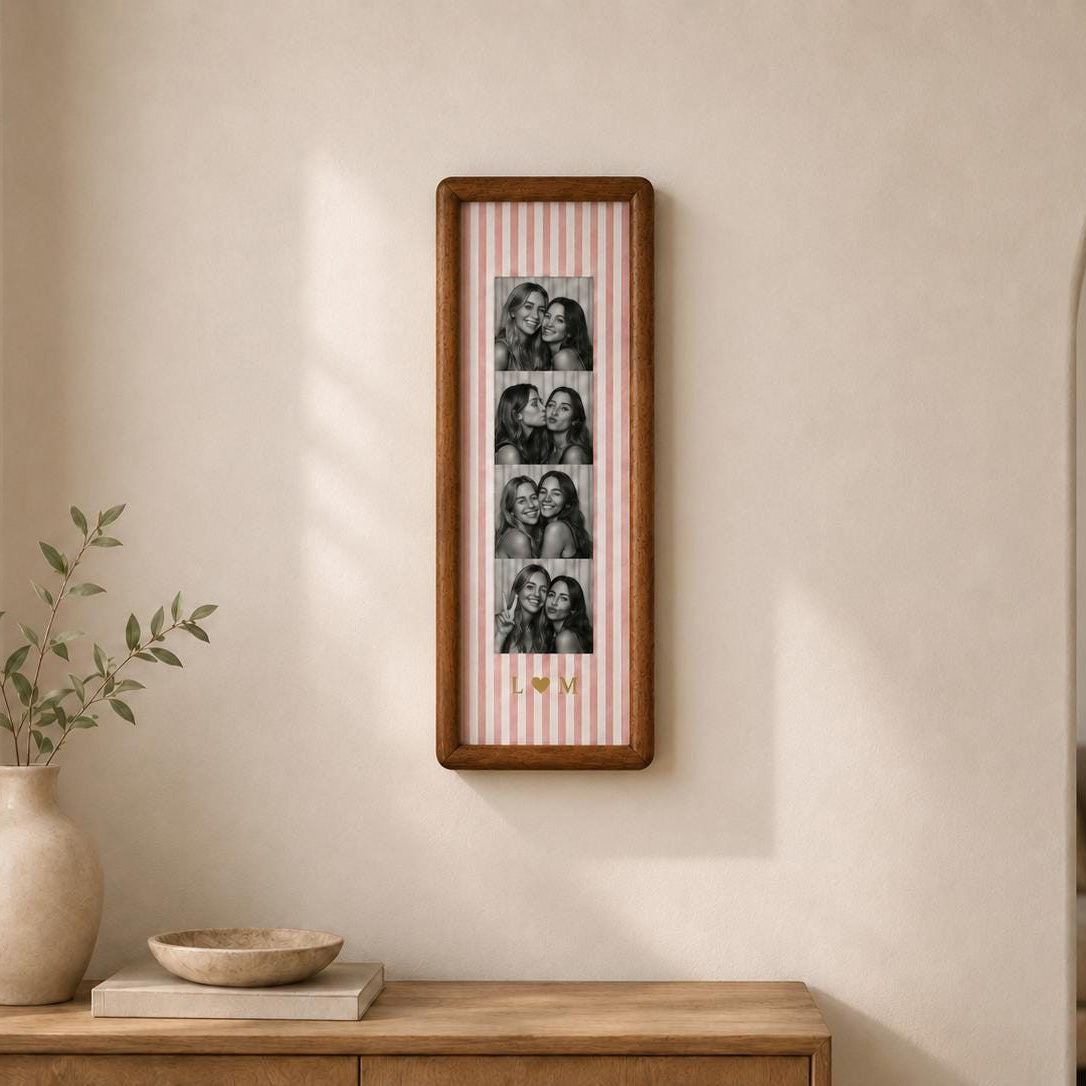 Personalized Photo Strip Frame – Custom Couple Keepsake & Wall Decor