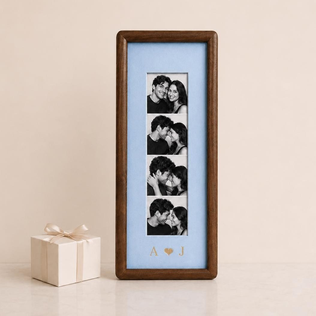 Personalized Couple Photo Strip Frame – Custom Memory Keepsake