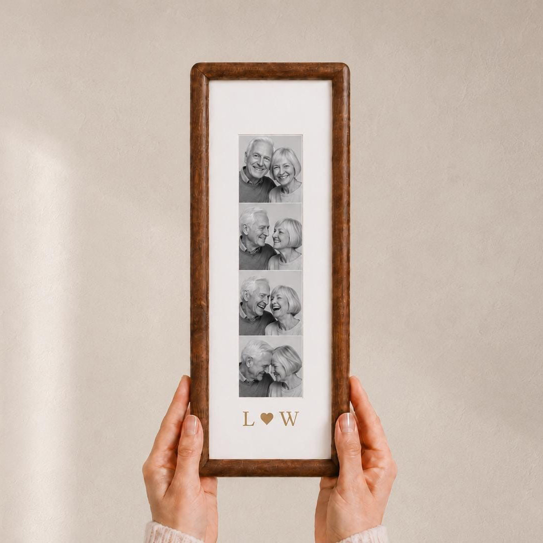 Personalized Couple Photo Strip Frame – Custom Memory Keepsake