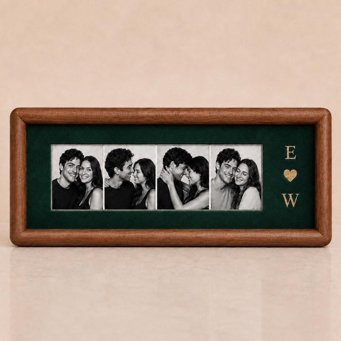 Personalized Couple Photo Strip Frame – Custom Memory Keepsake