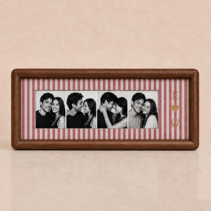 Personalized Couple Photo Strip Frame Custom Wedding Photo Display