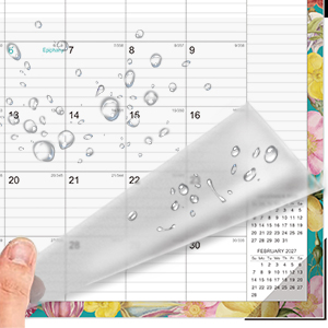 2027-2028 Desk Calendar - 22" x 17", 18 Month Desk Calendar January 2027 - June 2028, Large Monthly Desktop Calendar with Plastic Cover, Thick Paper, Corner Protectors 