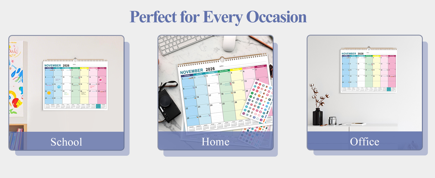 Custom-designed wall calendars featuring your company name, address, and contact details, along with product images and your logo.2026-2027 Wall Calendar - 18 Months Wall Calendar 2026-2027 with Thick Paper, Jul 2026 - Dec 2027,