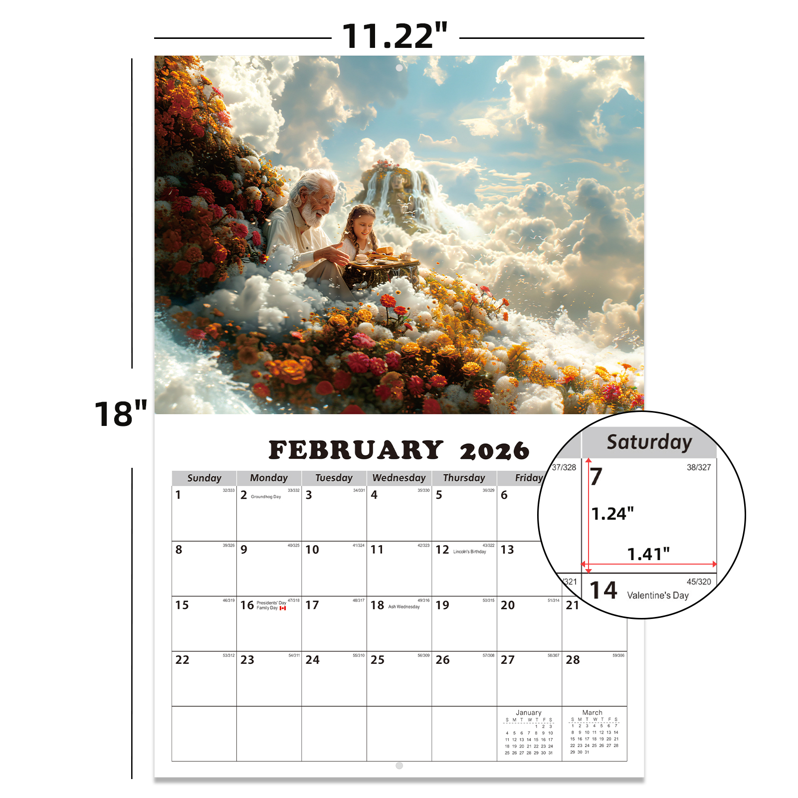 We offer custom-made wall calendars featuring your company name, address, and contact details, along with your product images and logo. Please contact us with your specific requirements, and we will provide a satisfactory solution within one to two days.
