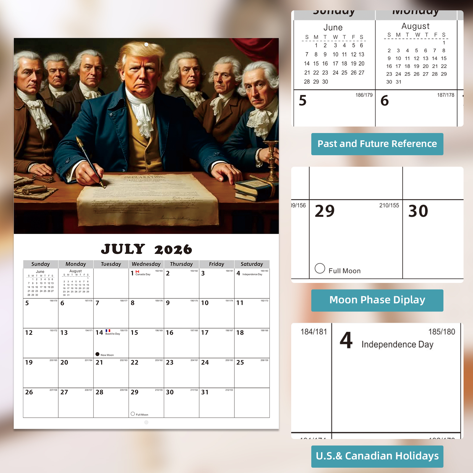 We offer custom-made wall calendars featuring your company name, address, and contact details, along with your product images and logo. Please contact us with your specific requirements, and we will provide a satisfactory solution within one to two days.