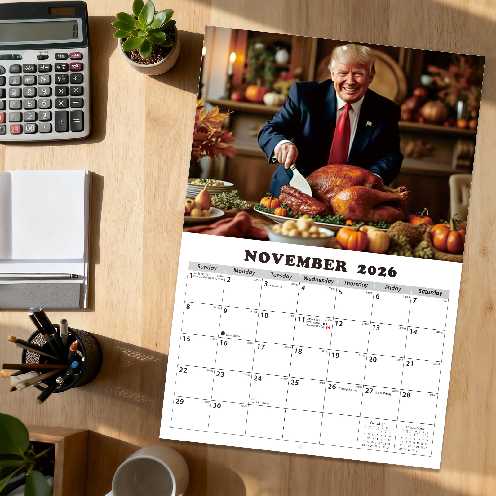 We offer custom-made wall calendars featuring your company name, address, and contact details, along with your product images and logo. Please contact us with your specific requirements, and we will provide a satisfactory solution within one to two days.
